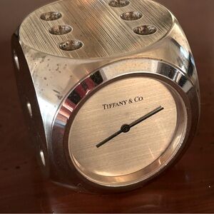 Tiffany Dice Clock Paperweight.
